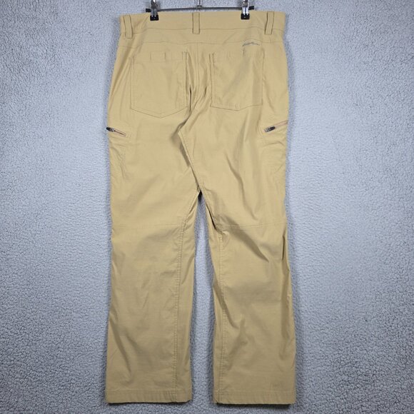 Eddie Bauer Cargo Pants Mens 35x30 Beige First Ascent Straight Fit Performance - Picture 4 of 12